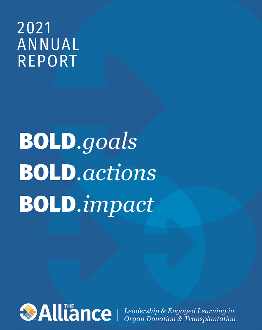 2021 Alliance Annual Report Cover